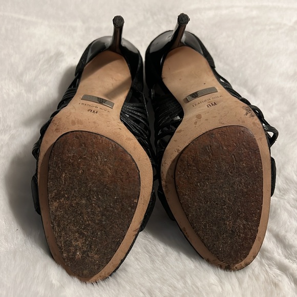 Badgley Mischka Strappy Glitter Heels - Picture 6 of 7